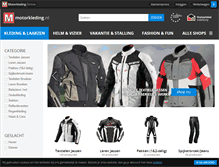 Tablet Screenshot of motorkleding.nl